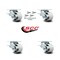 Service Caster 3.25 Inch Semi Steel Caster Set with Roller Bearings and Brake/Swivel Lock SCC SCC-30CS3420-SSR-SLB-BSL-4 - alternate 6